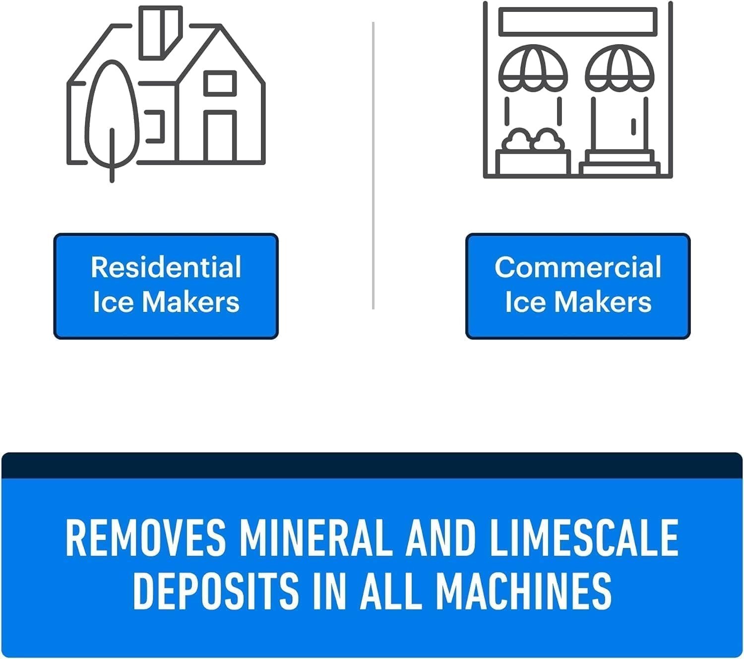 2-Pack Ice Machine Cleaner and Descaler 16 fl oz, Nickel Safe Descaler – Ice …