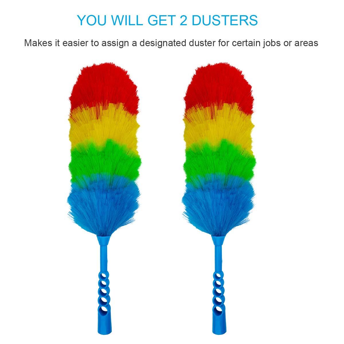 2 Pack Upgrade 19 Static Duster Beandable And Washable More Fibers Bigger Head