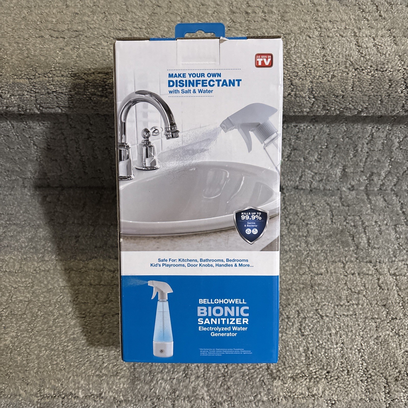 BELL HOWELL Bionic Sanitizer Portable Detergent Maker, Bottle Sprayer – White