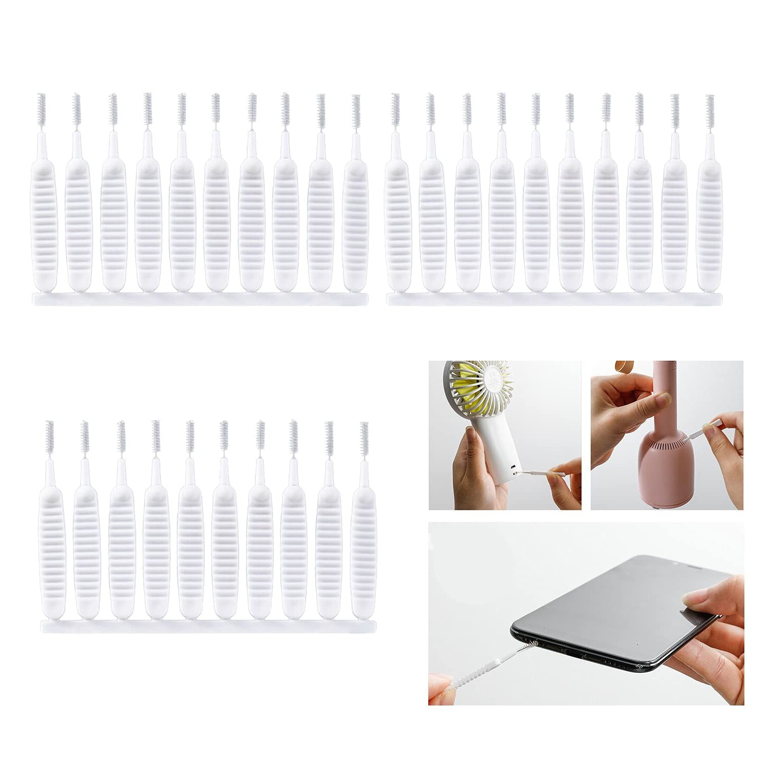 ELANE 30 Pcs Shower Head Cleaning Brush,Gap Hole Anti-Clogging Cleaning Brush…