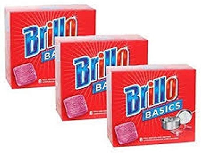 New Brillo Basics Steel-wool Soap Pads 8-ct. Boxes – (Pack of 3) 24-Count total