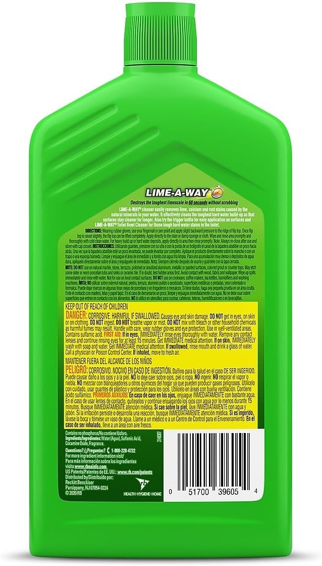 Hard Water Stain Remover Liquid, Removes Lime, Calcium & Rust