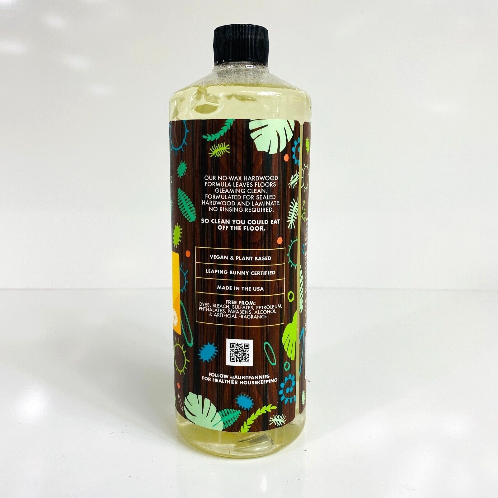 Aunt Fannies Hardwood Floor Cleaner Lemon 32 Oz Vegan Safe Concentrate