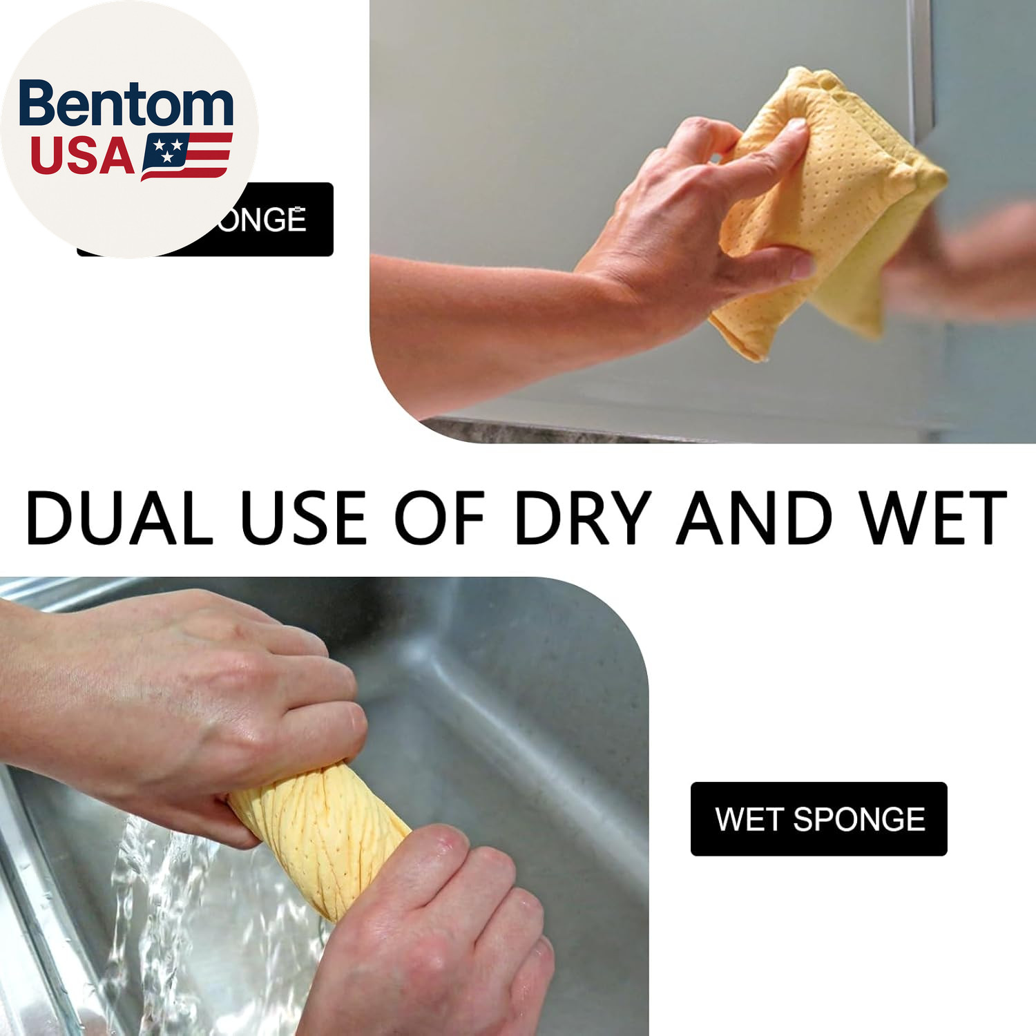 Windshield Cleaning Sponge Block, Double-Sided Microporous Defogger for Car Wind