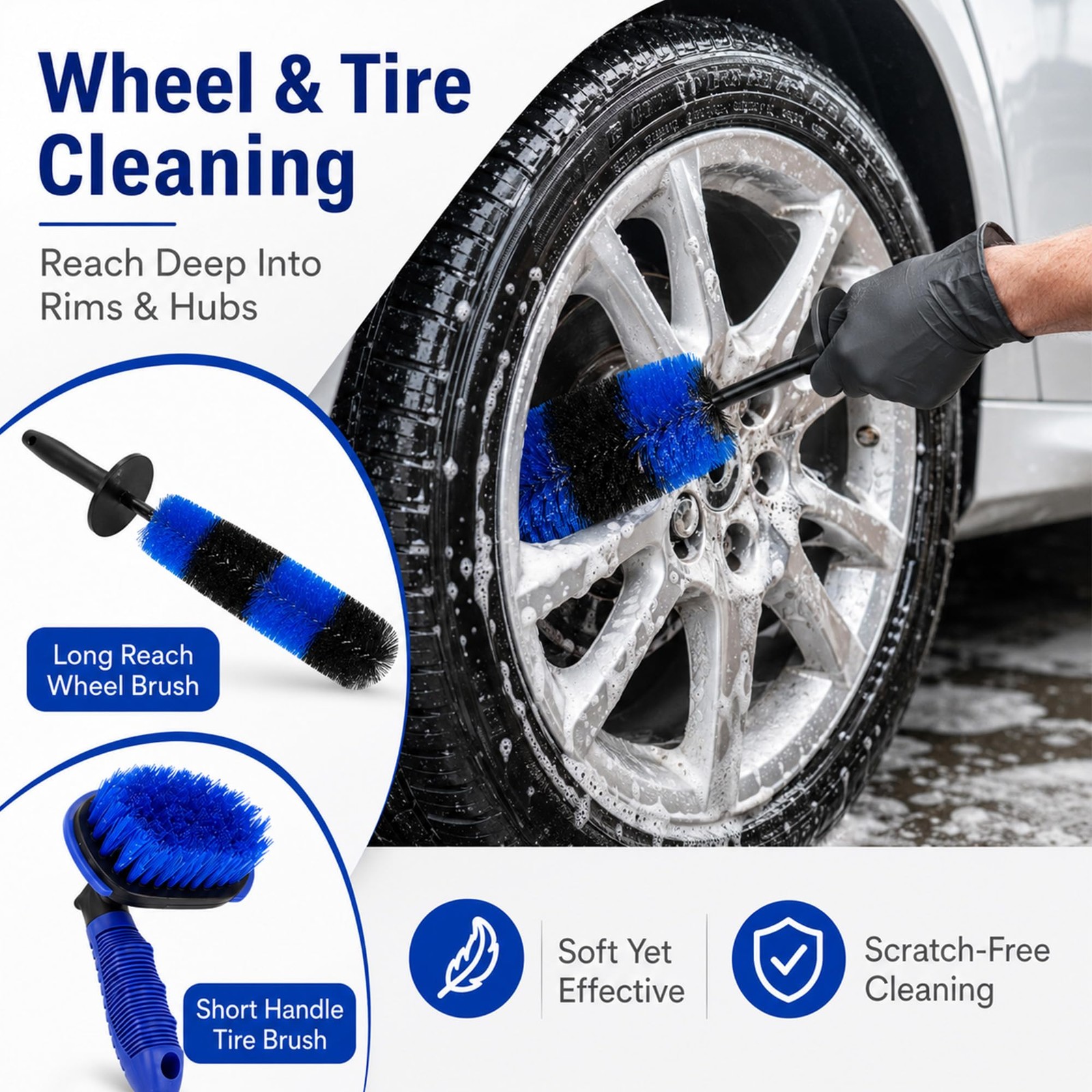 QSLKING 30 PCS Car Detailing Kit – Car Cleaning Wash Brush Set, Auto Interior…