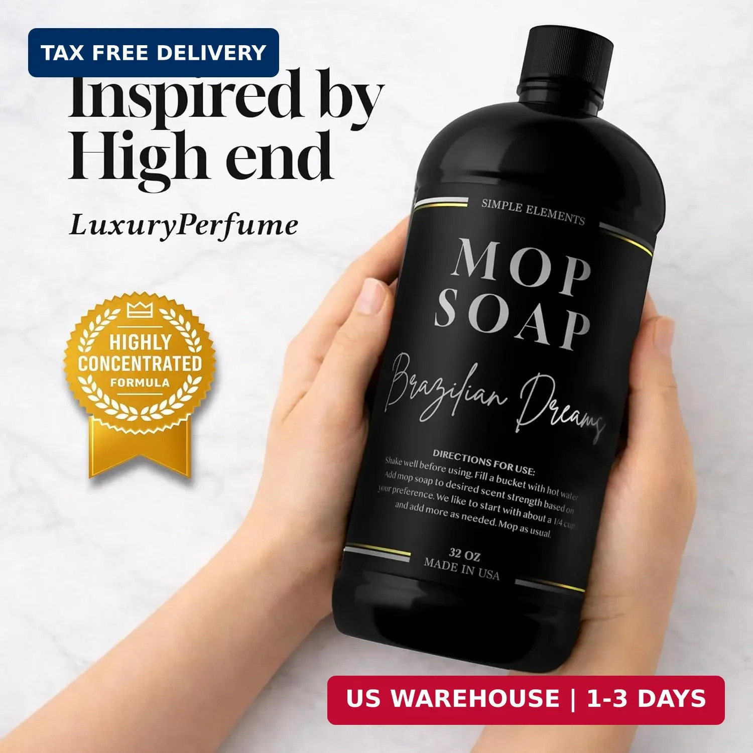 Luxury Mop Soap – Highly Scented Floor Cleaner, Concentrated Formula, No Streaks