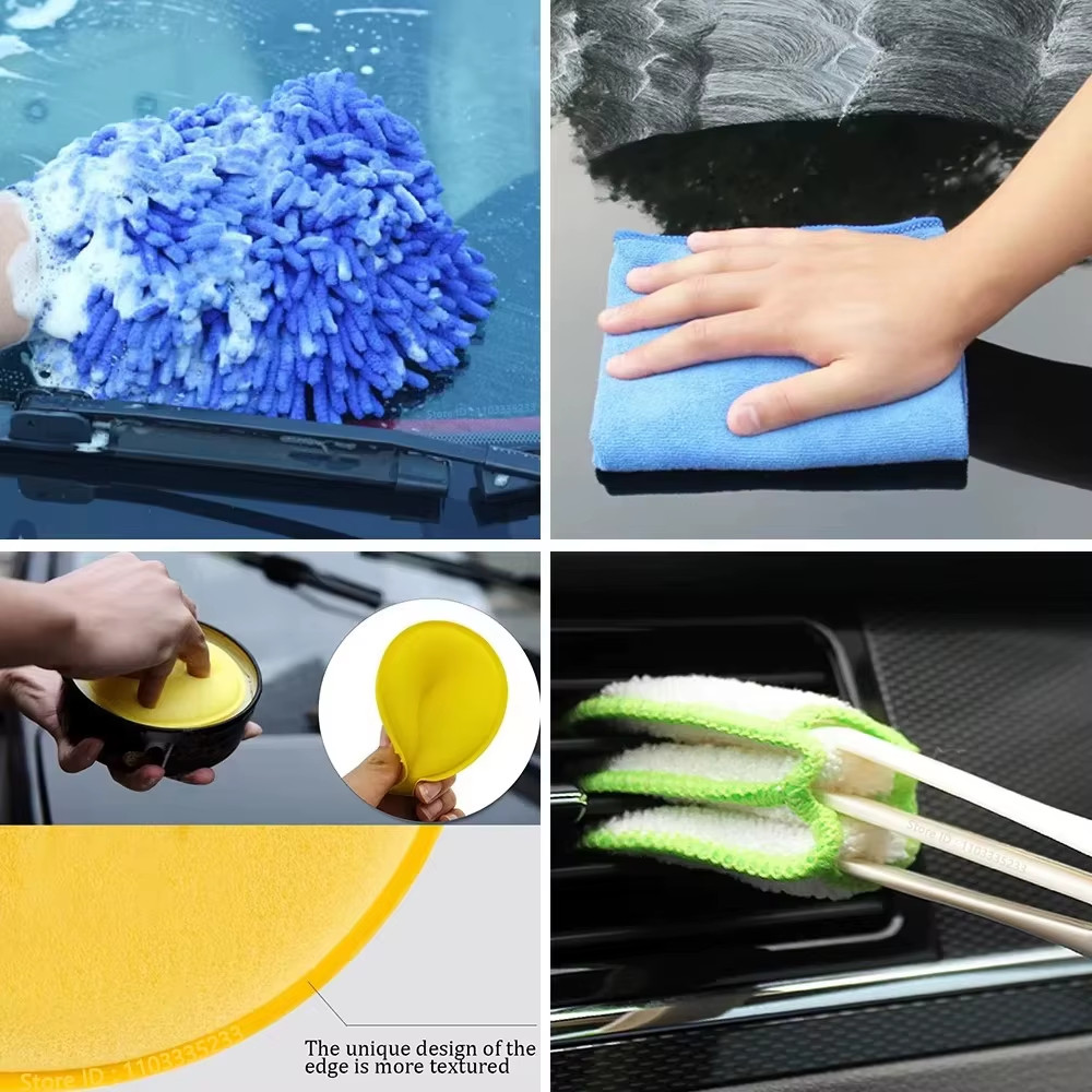 ZOPOSON New Car Cleaning Kit Scrubber Drill Detailing Brush Set Air Conditioner