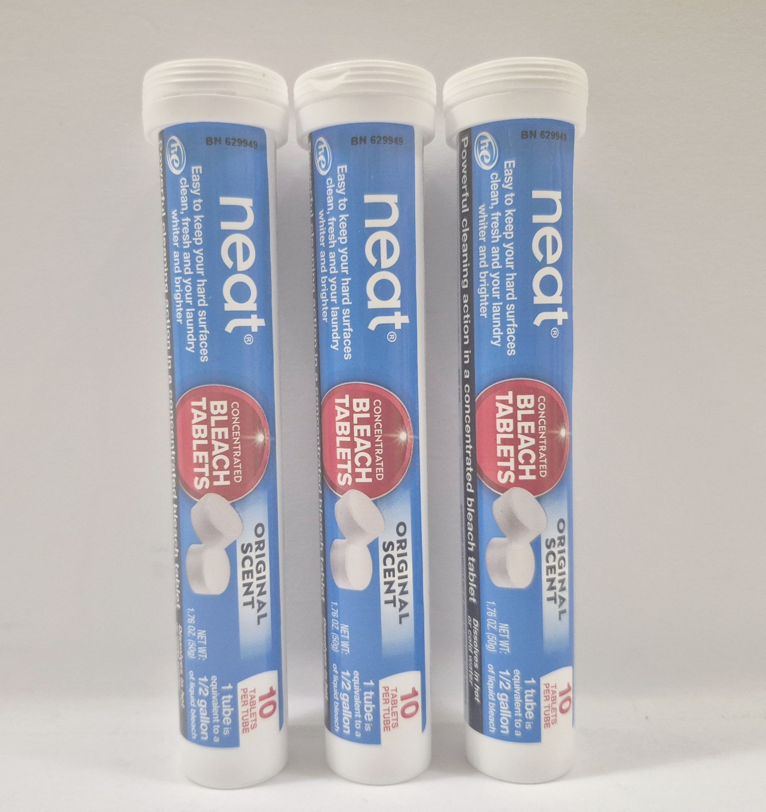 3 Pk Neat Bleach Tablets Ultra Concentrated Original Scent 10ct each (30 tabs)