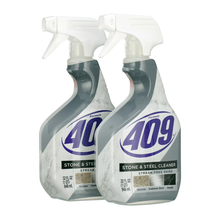 2 PACK Formula 409 Stone and Steel Granite Marble Cleaner Spray Bottle 32oz NEW