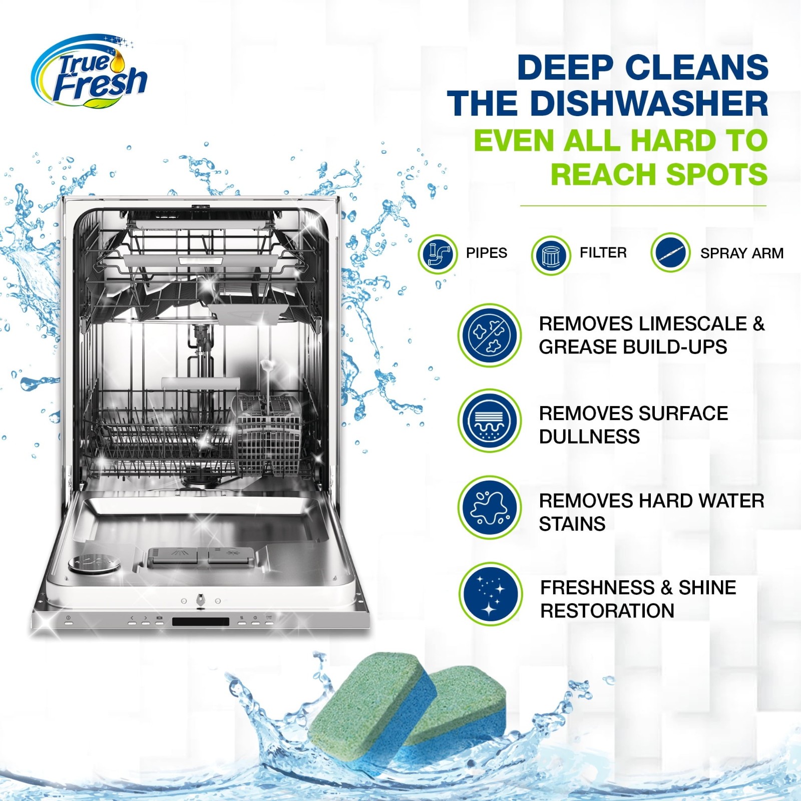 FREESHIP True Fresh Washing Machine & Dishwasher Cleaner 24 Pack Each