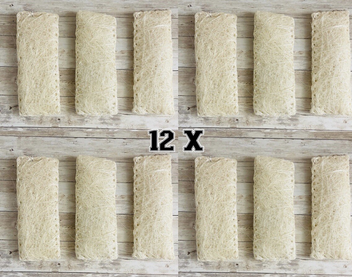 Lot 12x Estropajo De Ixtle Mexicano Ixtle Scourer Body Scrub 100% Natural Fibers