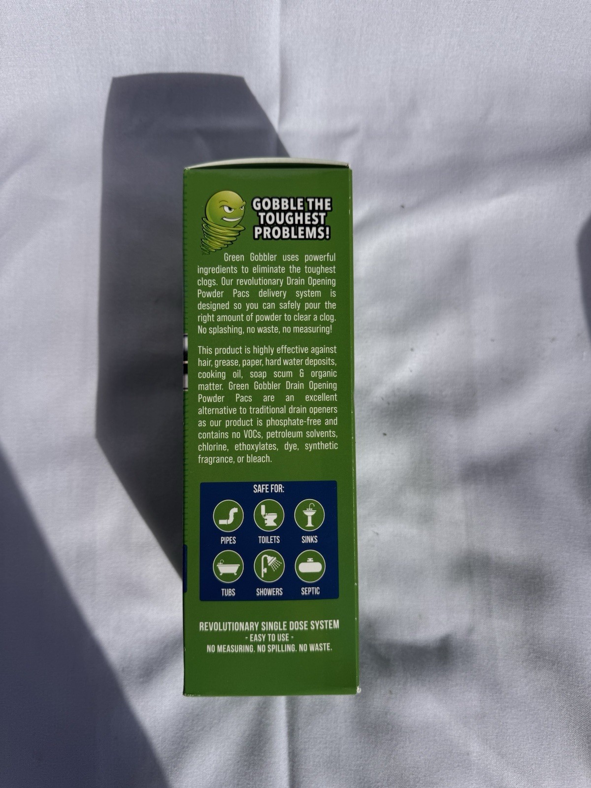 Green Gobbler Drain Clog Remover Powder 3 Packs & 3 Snakes Lime Scented Cleaner