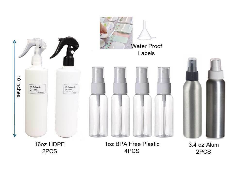 8PCS HDPE Plastic spray bottles 16oz alcohol botellas de spray for virus protect