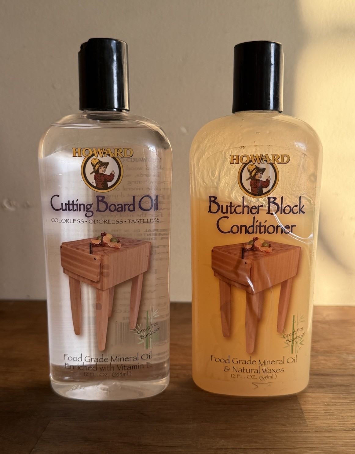 Howard Butcher Block Conditioner & Cutting Board Oil 12 oz/ea **NEW & USED** Lot