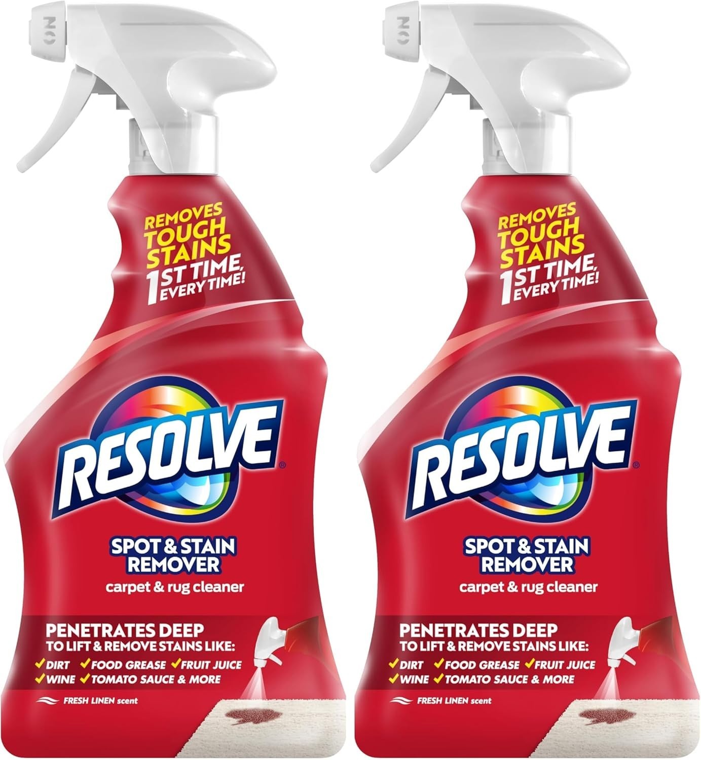 Carpet Triple Oxi Advanced Stain Remover – Eco-Friendly 22oz Spray Pack of 2