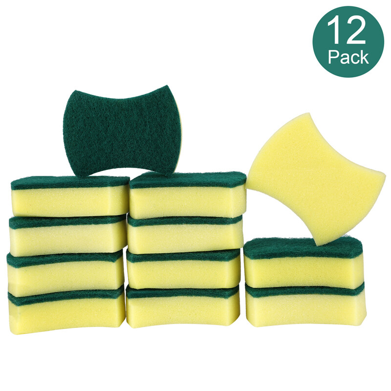 LOT 6~72Pcs Heavy Duty Scrub Sponges Washing Dishes Cleaning Kitchen Dish Sponge
