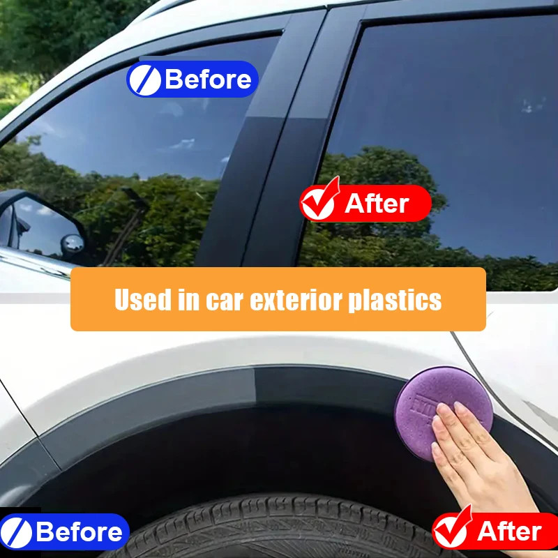 Car Plastic Restorer Back To Black Gloss Auto Interior Leather & Panel Renewal W