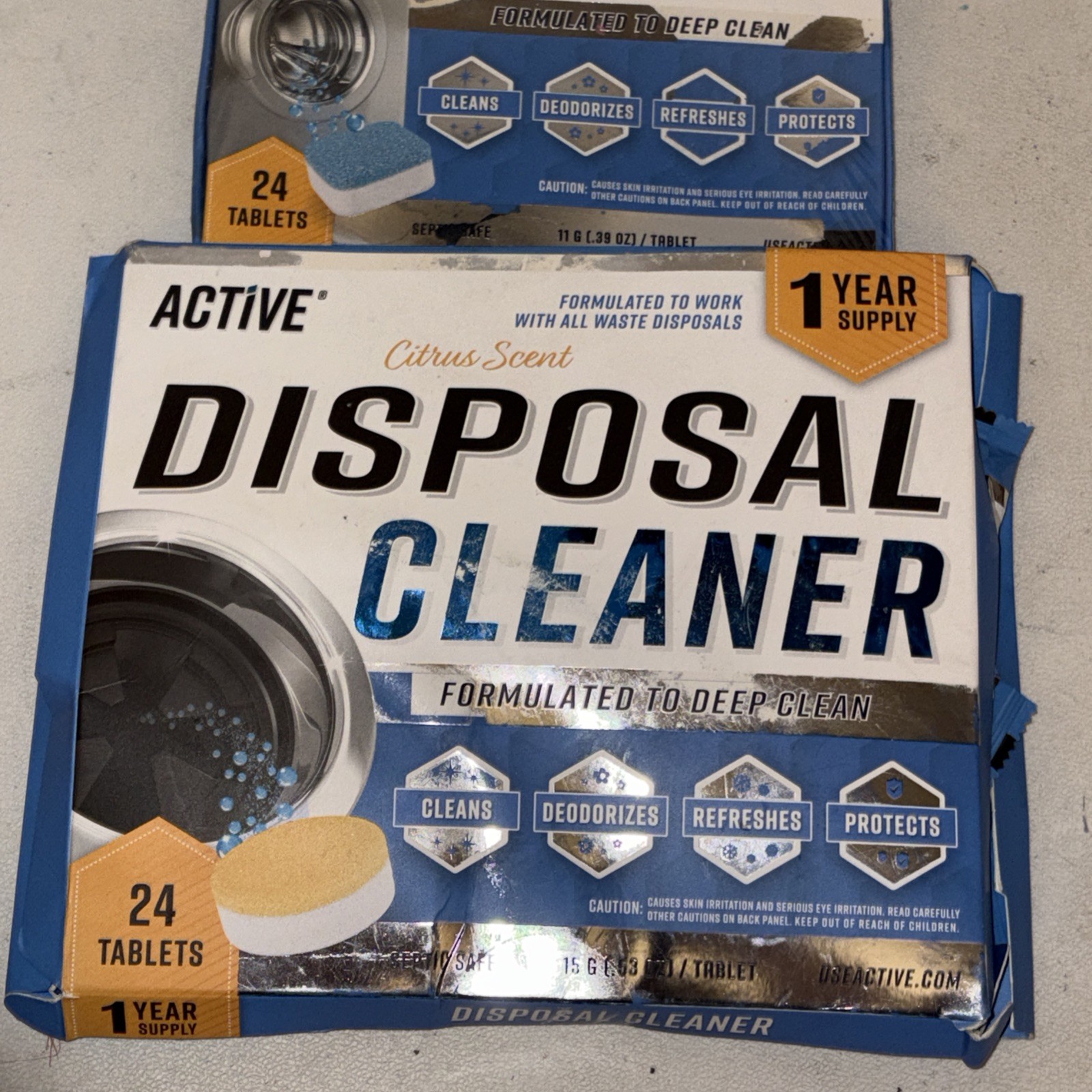 Active Garbage Disposal Cleaner Citrus 24 Tablets/ Washing Machine Cleaner 24ct