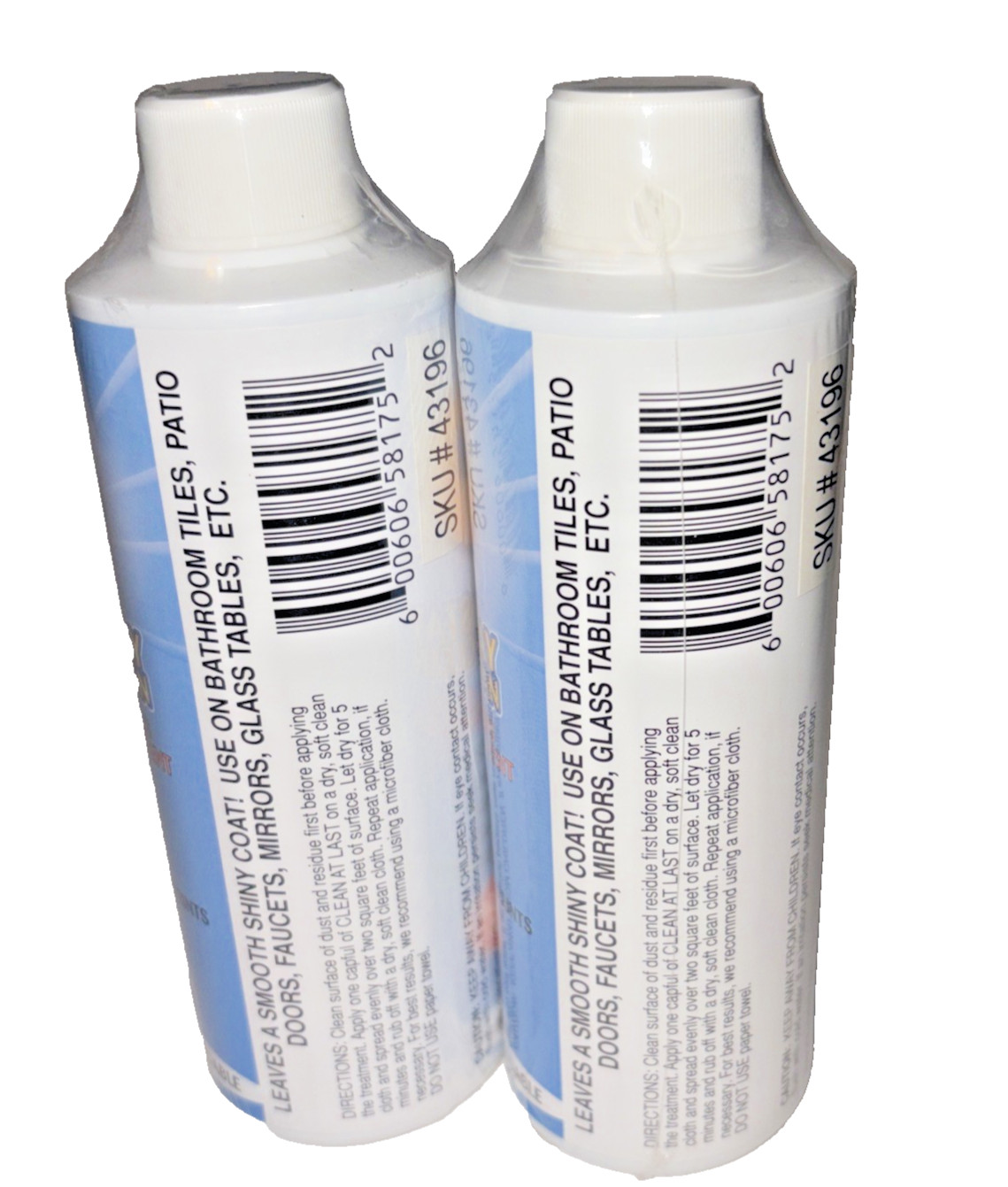 Clean At Last Glass Treatment New Sealed 8 Ounces Each Lot of 2 Great for Mirror
