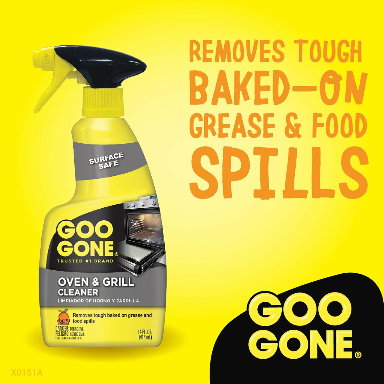 GOO GONE OVEN & GRILL Crates Pots Grease CLEANER Surface Safe 28oz New Improved