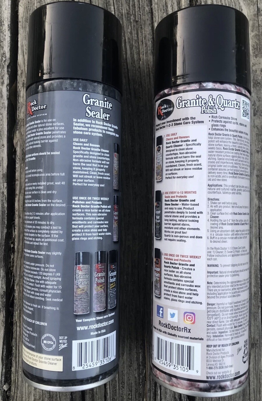 Rock Dr. Granite Sealer And Granite And Quartz Polish 18 Spray New