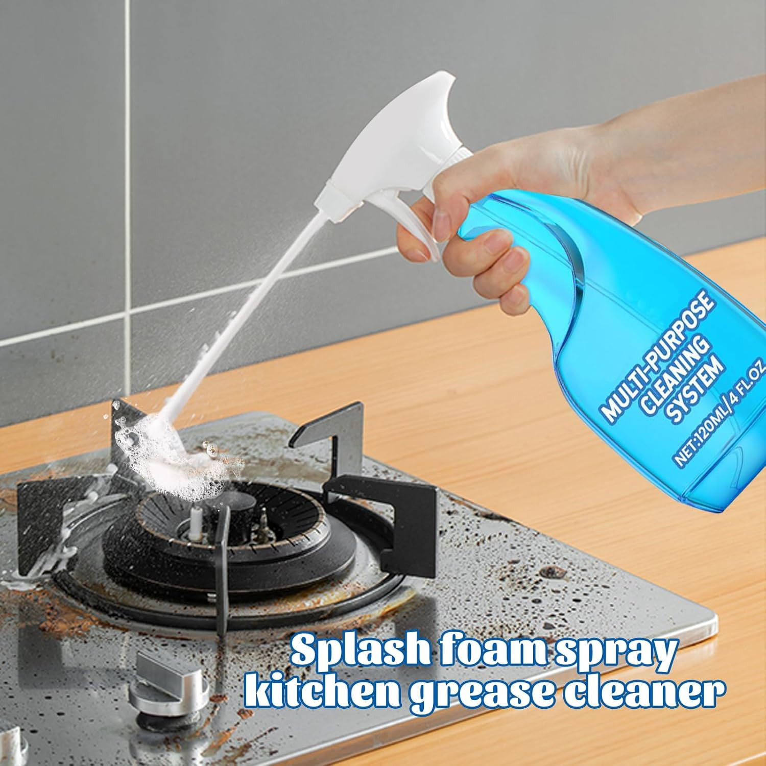 ANRUI Upgraded Splash Foam Spray Tablets with Bottle for All-Purpose Cleaning