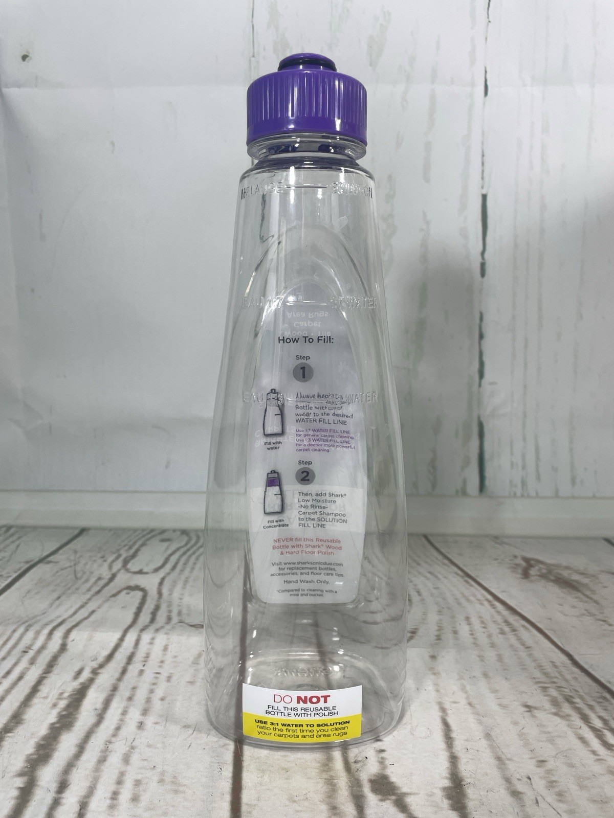 Shark Sonic Duo Carpet Hard Floor Cleaning Solution Reusable EMPTY Bottle Purple