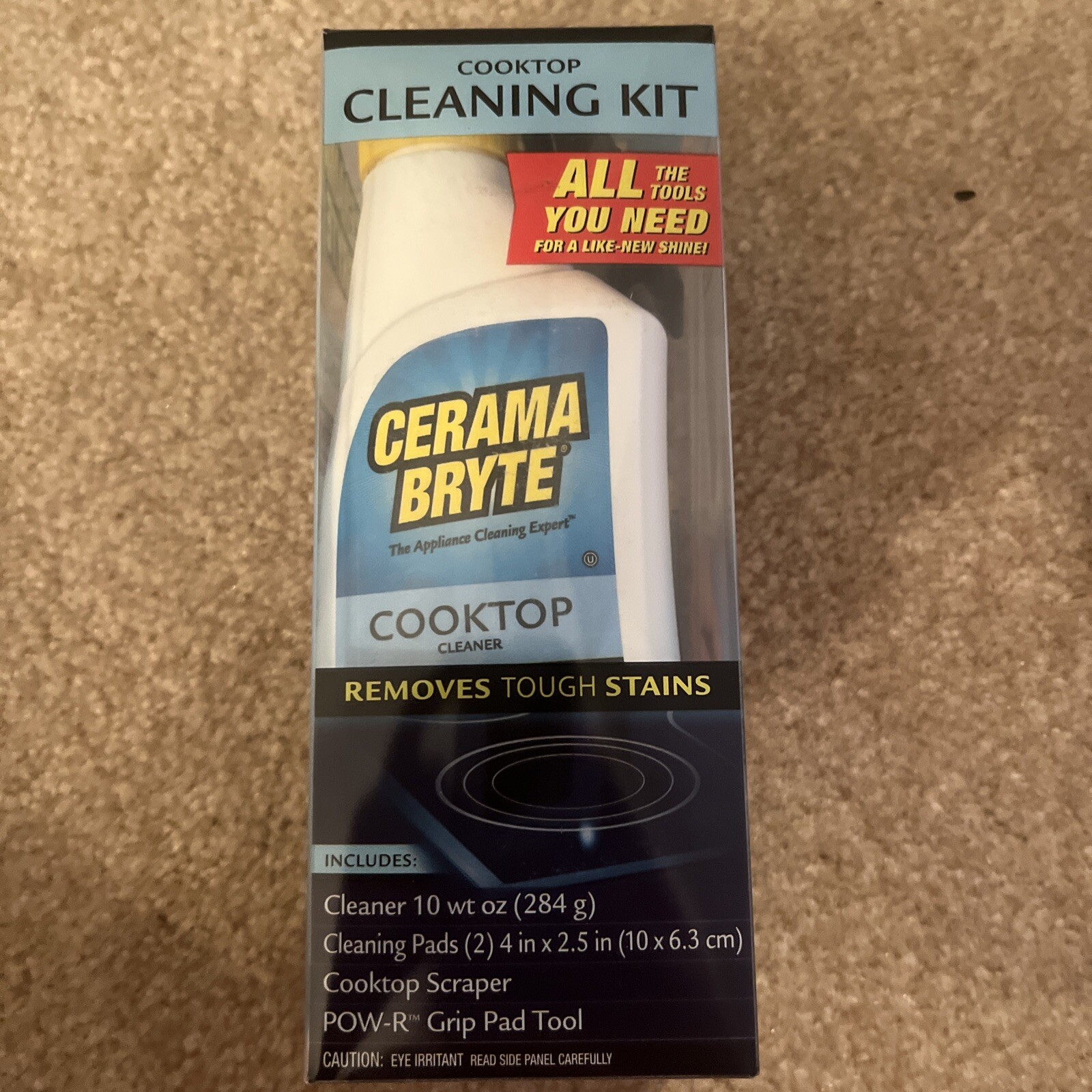 Induction Cooktop Cleaner Kit Ceramic Glass Stove Top Electric GE Cerma Bryte