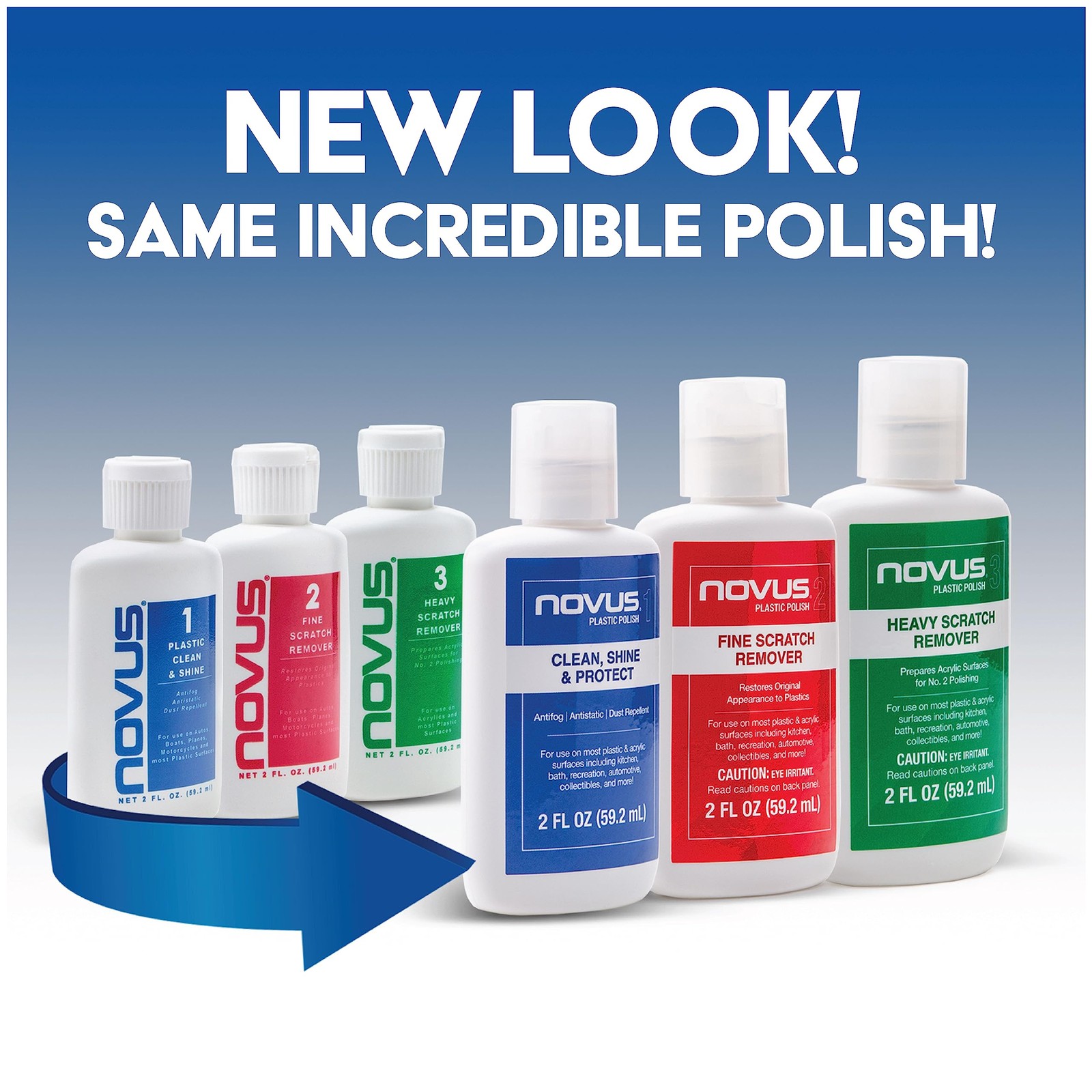 PK12 Plastic Clean Shine Scratch Remover Polish Mates Pack 2 Ounce Bottles