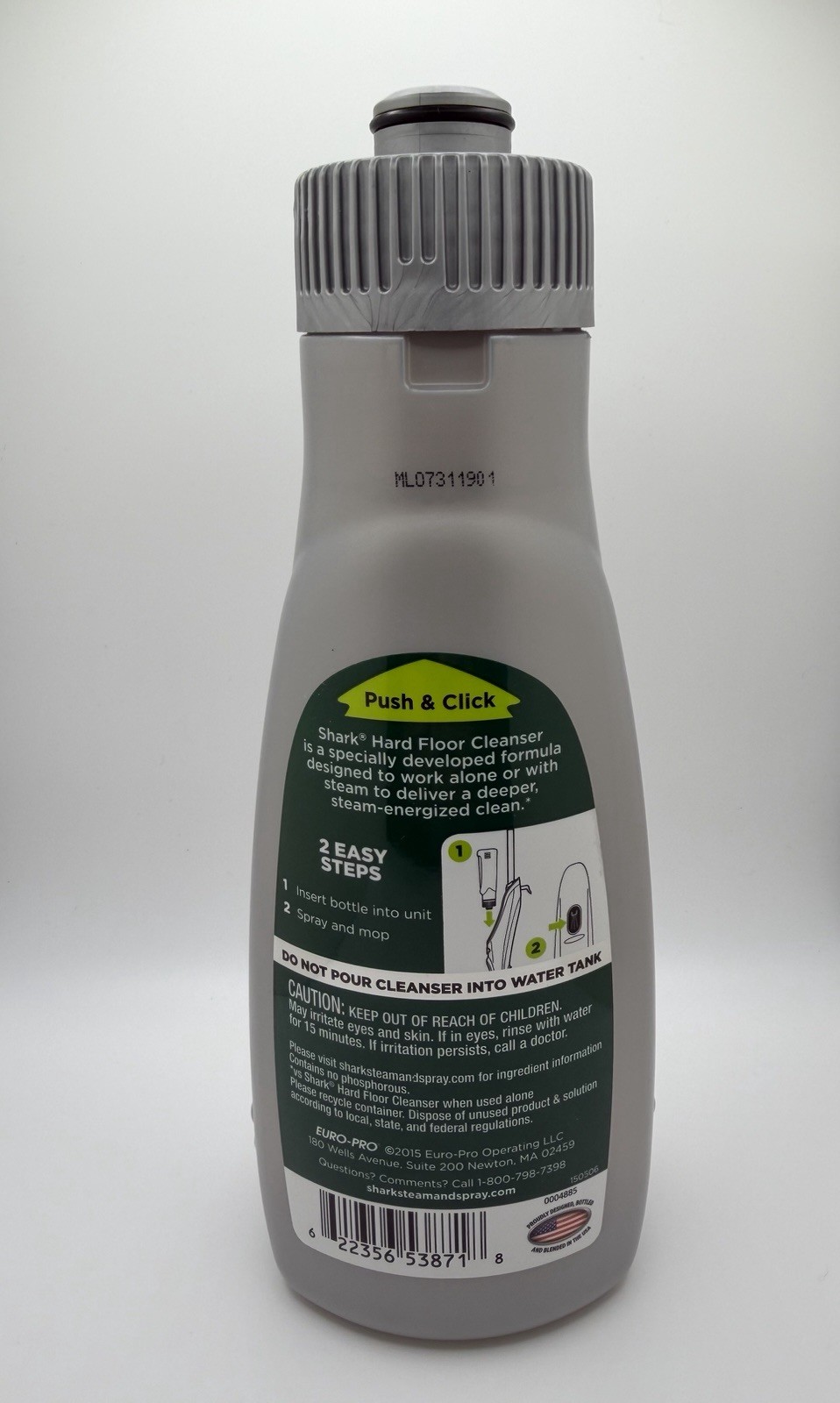 Shark Hard Floor Cleanser For Multi-Floor Types 20oz Waterfall Fresh Scent New