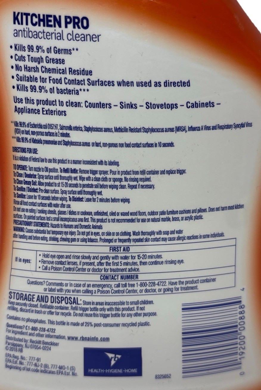 Lysol Pro Kitchen Spray Cleaner And Degreaser—All Purpose Cleaner—24 HOUR SHIP—