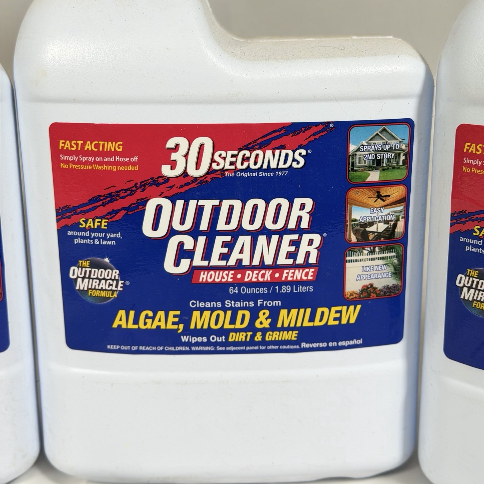 3 Pack Outdoor Cleaner Cleans Moss & Algae from House Vinyl Siding Deck LIQ040