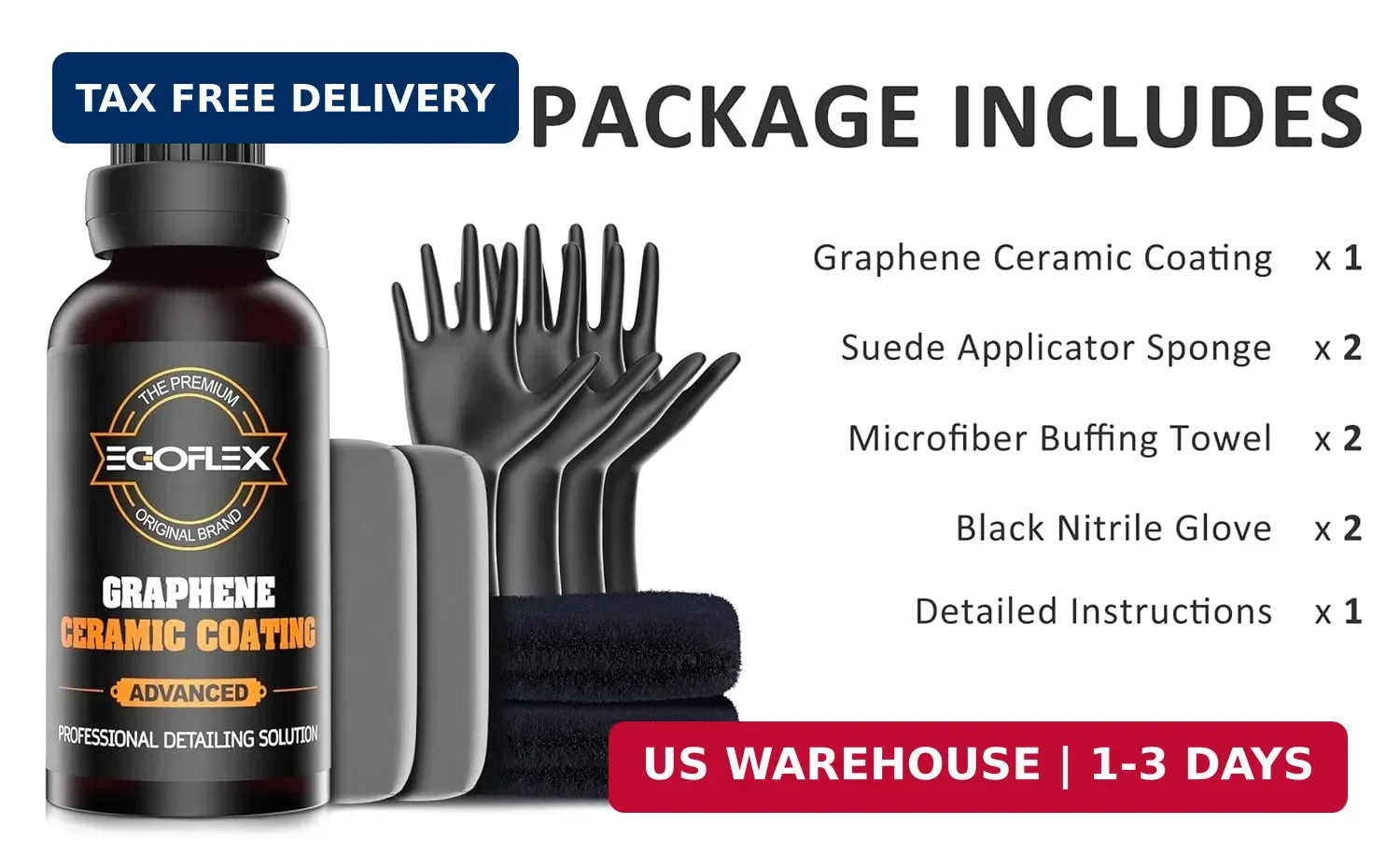 Graphene Ceramic Coating for Cars – 20H Professional Grade Top Coat Detailing Ki