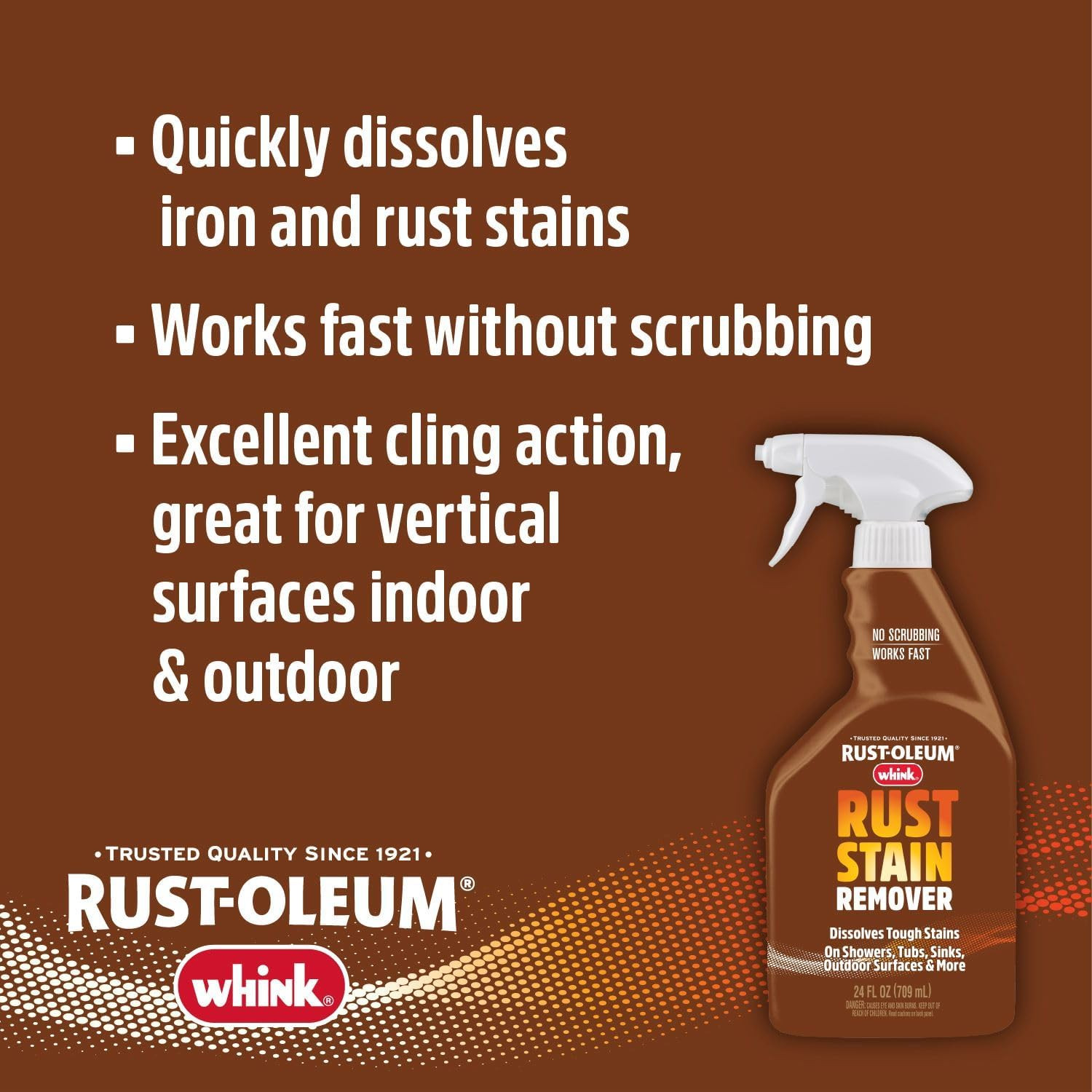 Rust-Oleum Whink Rust Stain Remover | Heavy-Duty Iron Stain Remover Foaming
