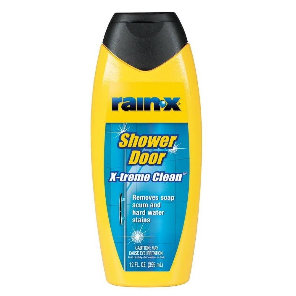 Shower Door Cleaner for Glass Doors Removes Soap Scum Hard Water Build Up