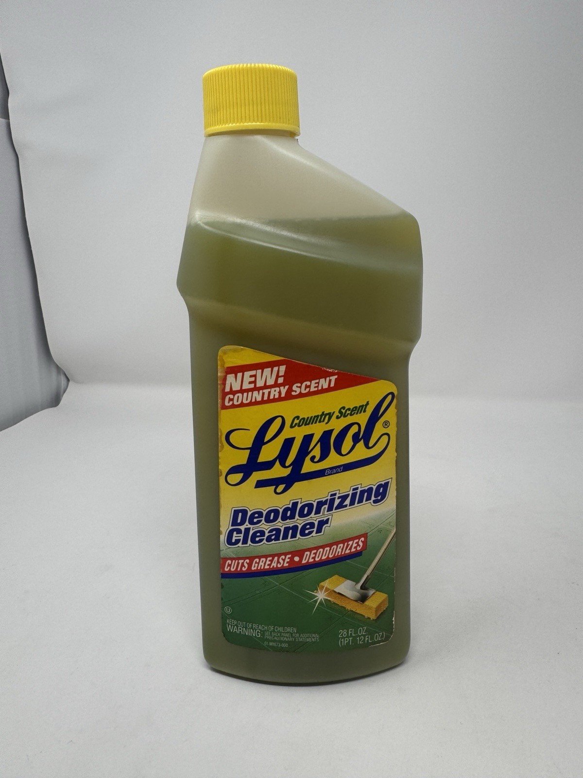 Vintage Lysol Country Scent Deodorizing Cleaner 28fl oz 1990’s Prop 95% Full Mop