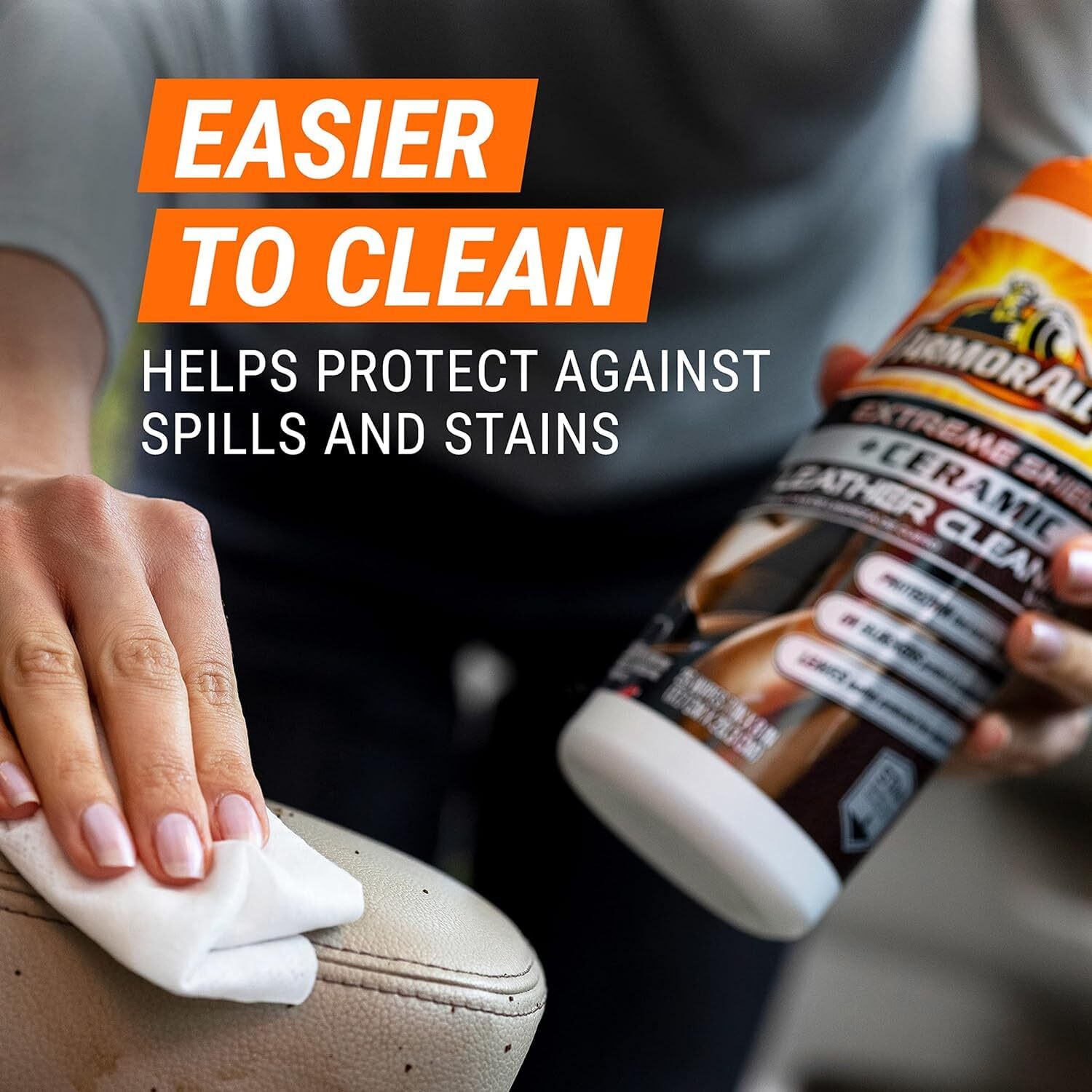 Armor All Ceramic Leather Cleaning Wipes 25 Count Car Leather Care Wipes
