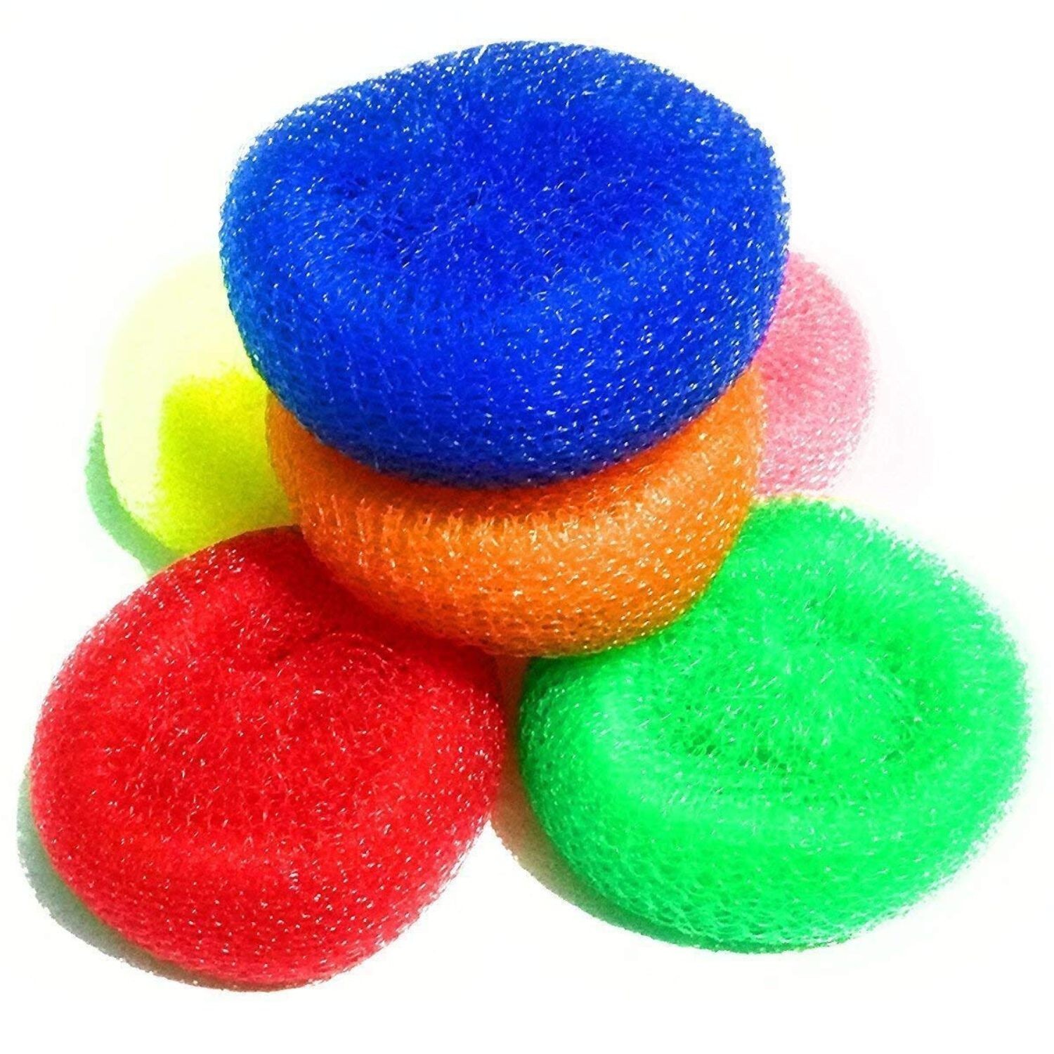 6 Pcs Plastic Cleaning Scrubber Kitchen Washing Item Pot Wash For Utensils Juna