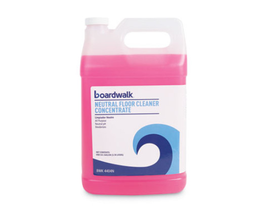 Neutral Floor Cleaner Concentrate, Lemon Scent, 1 gal Bottle, 4/Carton