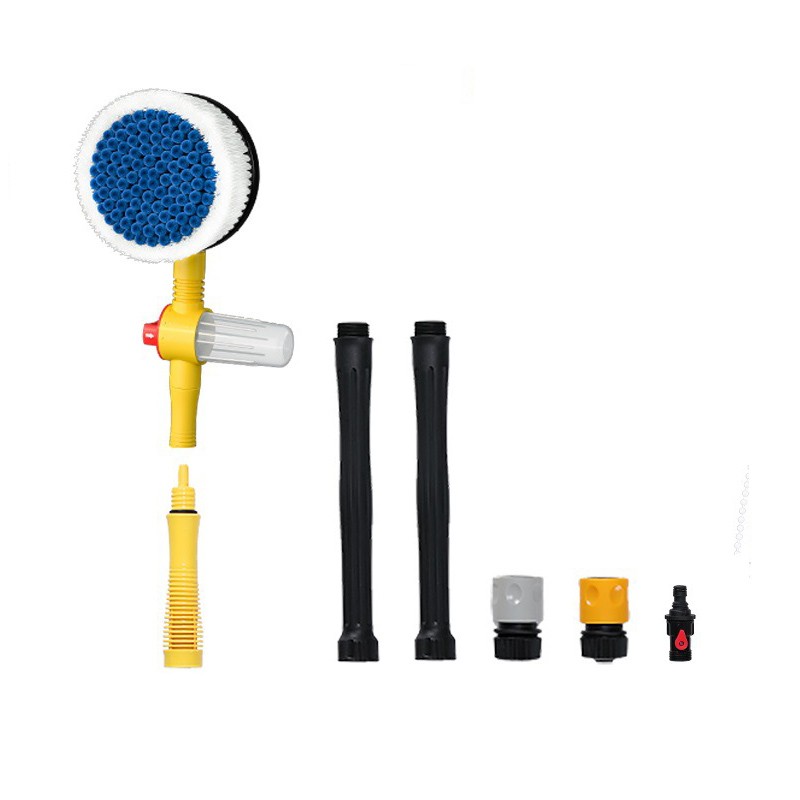 Yellow Wash Brush Cleaning Kit 360° Spin Car Mop Microfiber Car Cleaning Brush