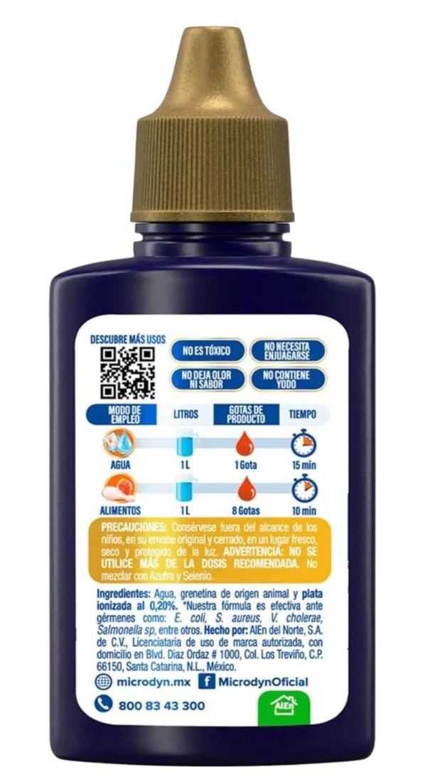Microdyn Fruit and Vegetable Wash Lavado Vegetal 0.5 Fl Oz (15ml)