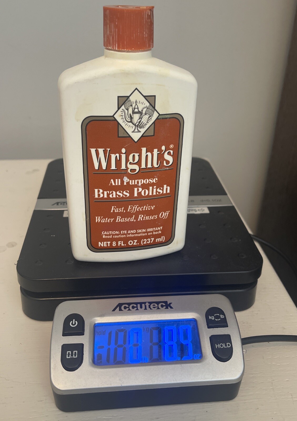 Wright’s All Purpose Brass Polish 8 fl oz 50% Full