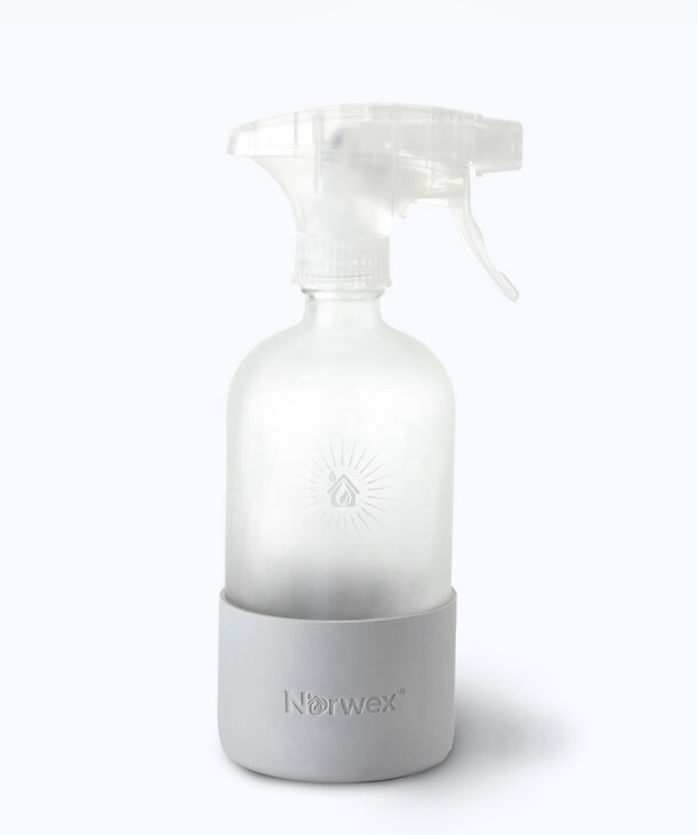 NIB NORWEX Forever Bottle Spray Nozzle & Grey Silicone Sleeve Glass Cleaner NEW