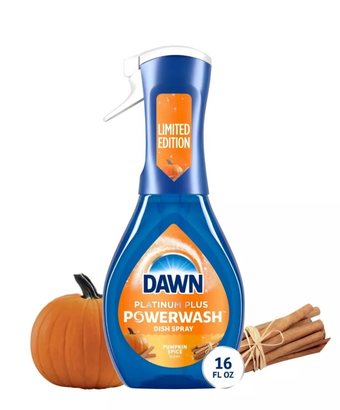 Dawn Powerwash Spray Dish Soap Dishwashing Liquid Pumpkin Spice 16Oz New