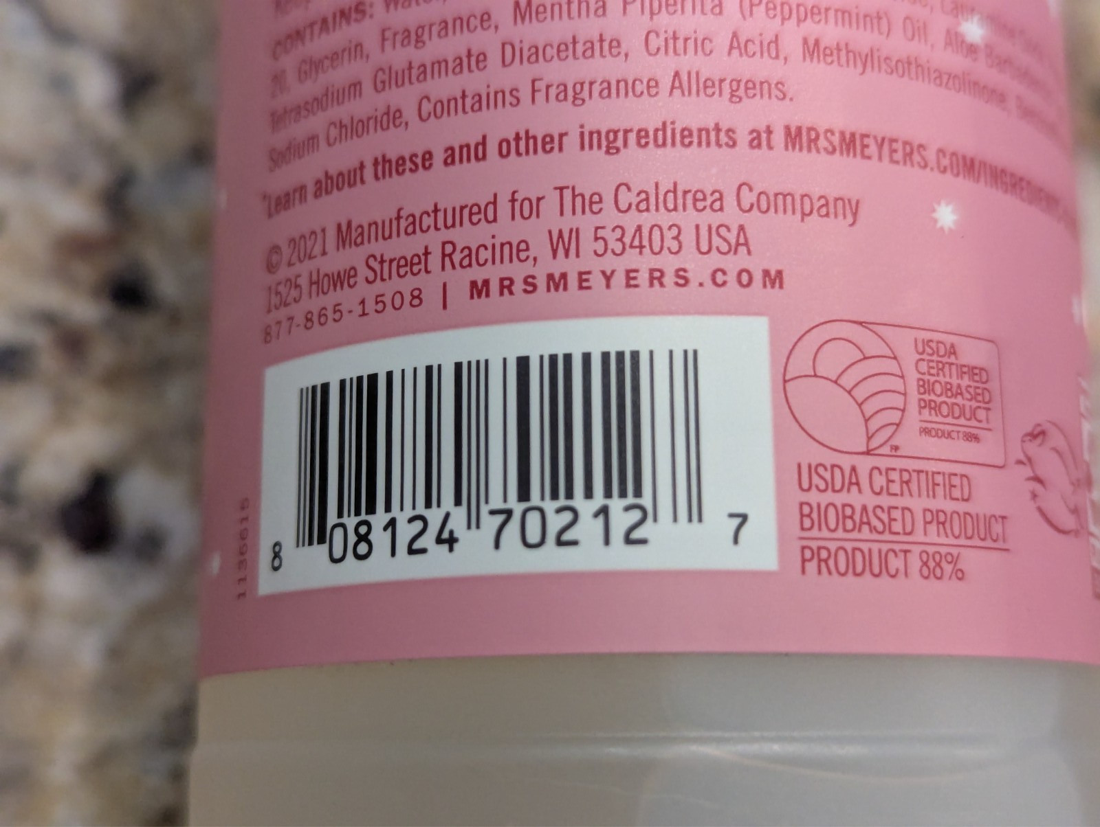 Mrs. Meyer’s Clean Day Peppermint Scent Liquid Dish Soap 16 oz Limited Edition