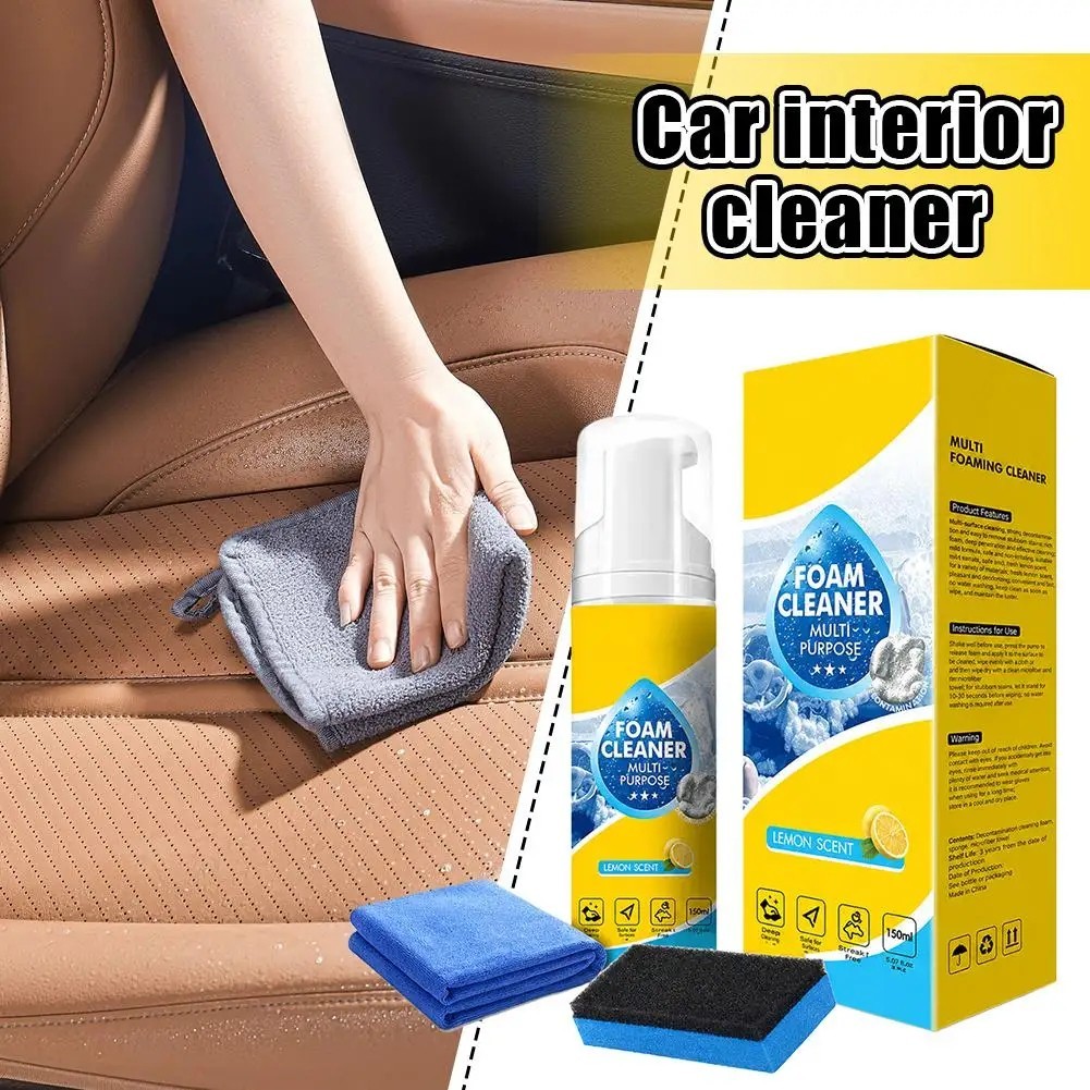 4-in-1 Multi-Enzyme Foam Cleaner, All-Purpose Spray 5oz with Sponge & Towel