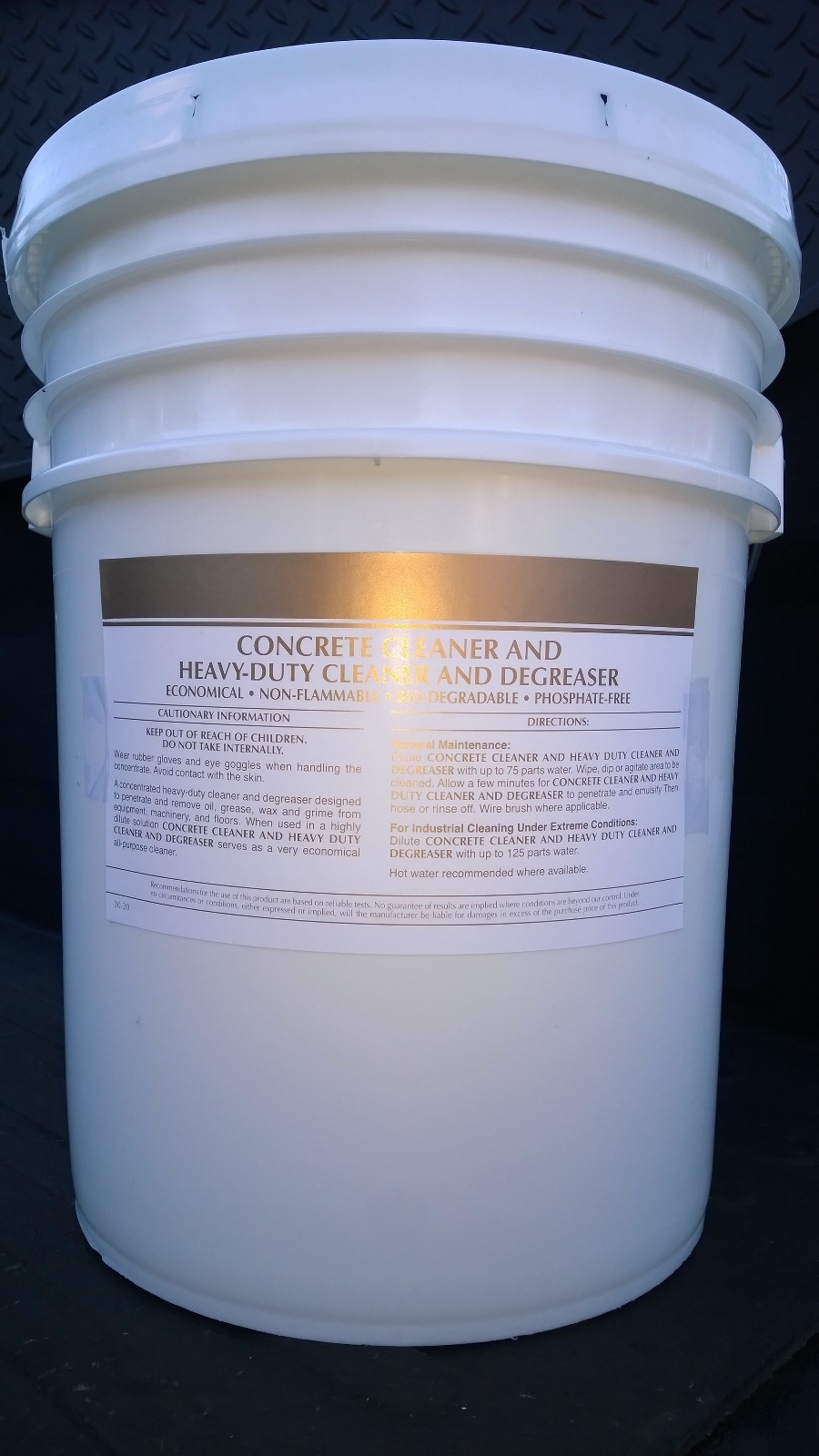 PATRIOT CHEMICAL SALES CONCRETE FLOOR SURFACE CLEANER/DEGREASER 5 GALLON PAIL