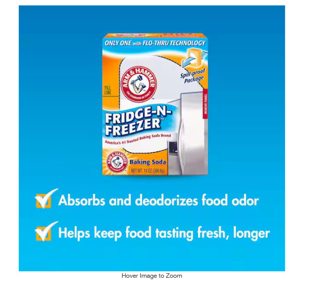14 oz. Baking Soda Fridge-N-Freezer Odor Absorber (4-Pack)