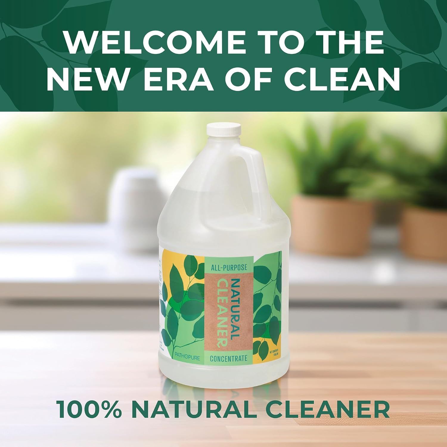 Pathopure Natural All-Purpose Cleaner Concentrate – Unscented, Non-Toxic for Cle