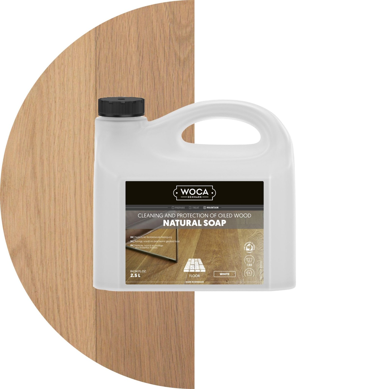 Natural Wood Floor Cleaner Plant Based 84.5 Fl Oz Oiled Surfaces Safe Use